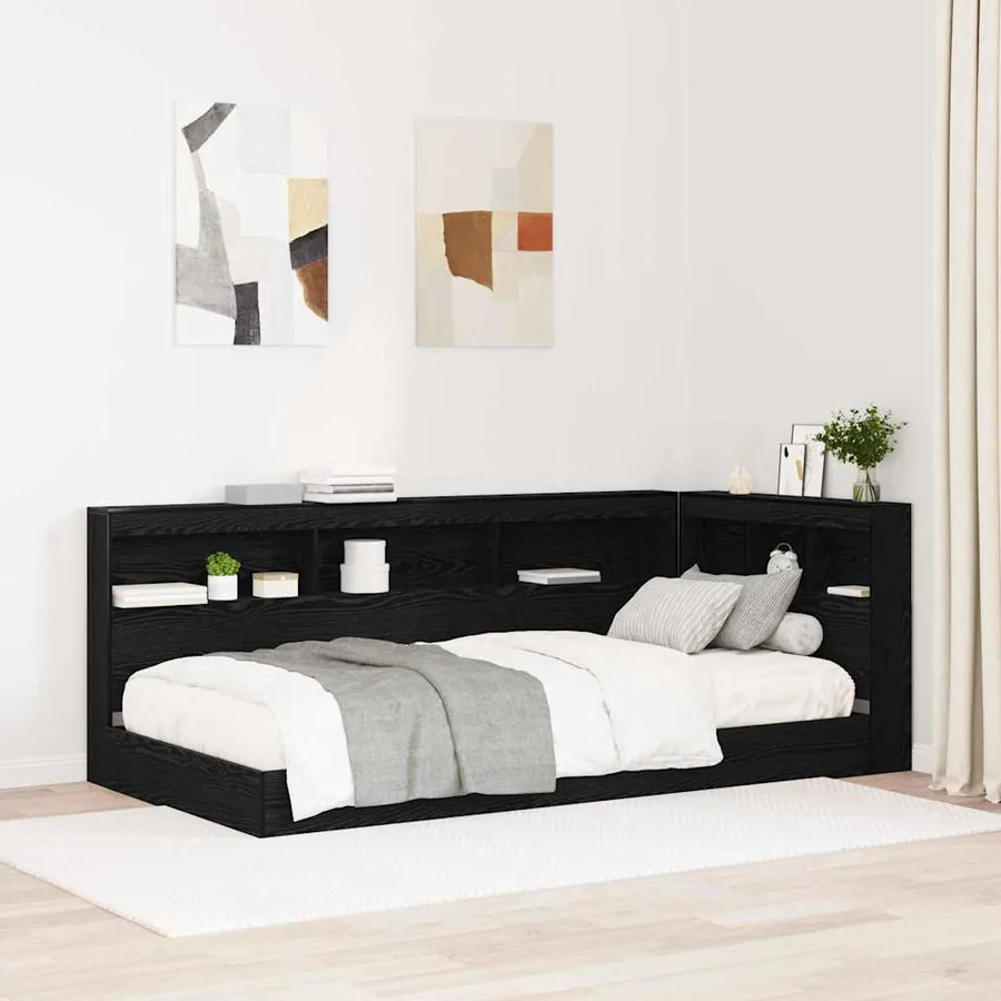 Tête de lit de rangement Chêne noir 75 cm Bois d'ingénierie