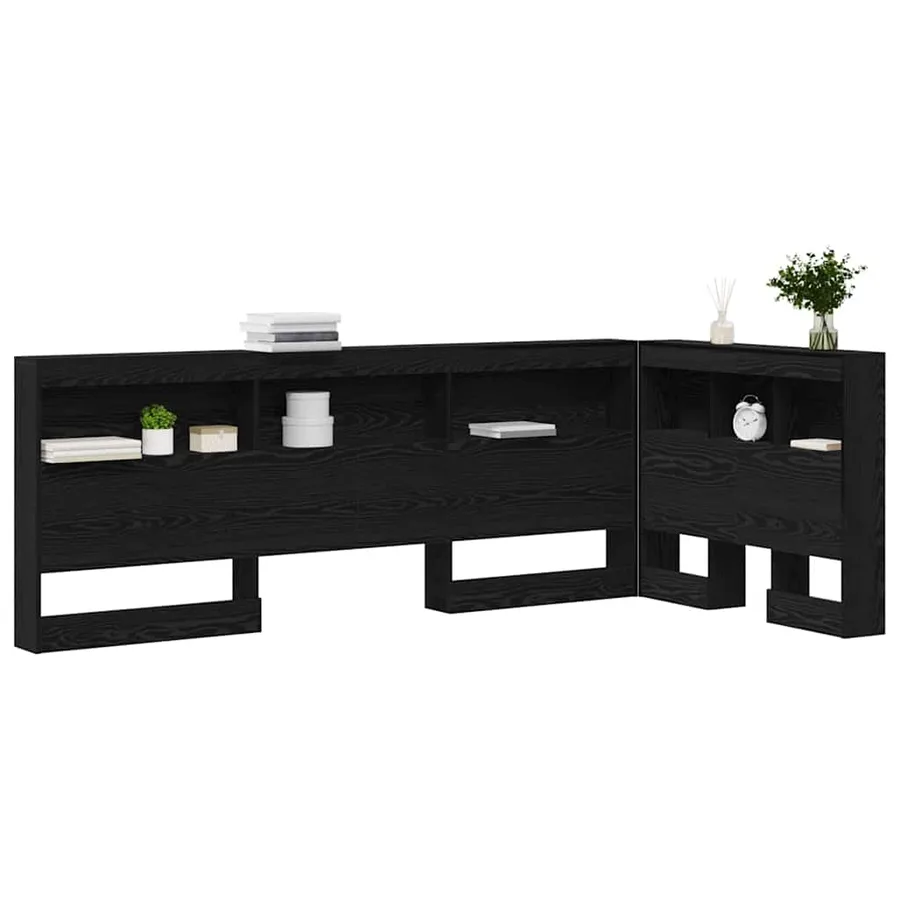 Tête de lit de rangement Chêne noir 75 cm Bois d'ingénierie - 3