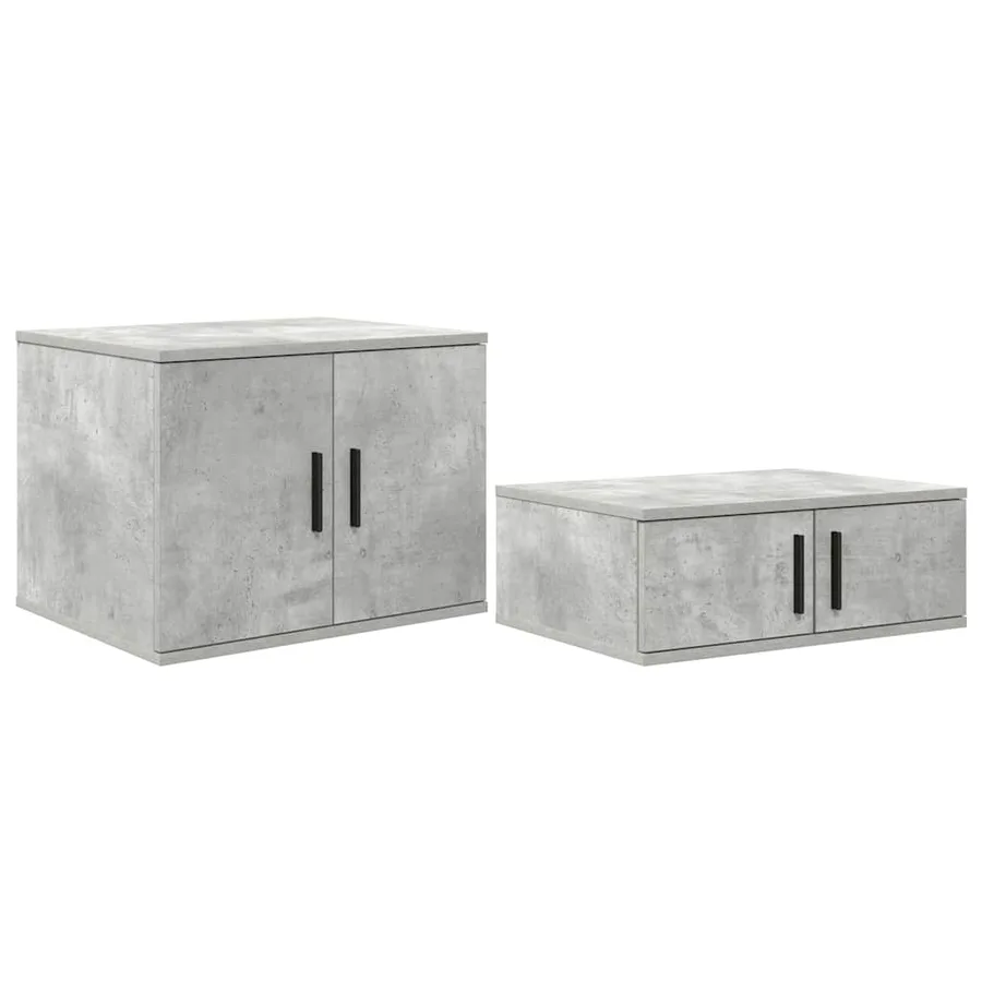 Armoire de rangement 2 pcs Gris béton 103 x 41 x 40 cm - 2