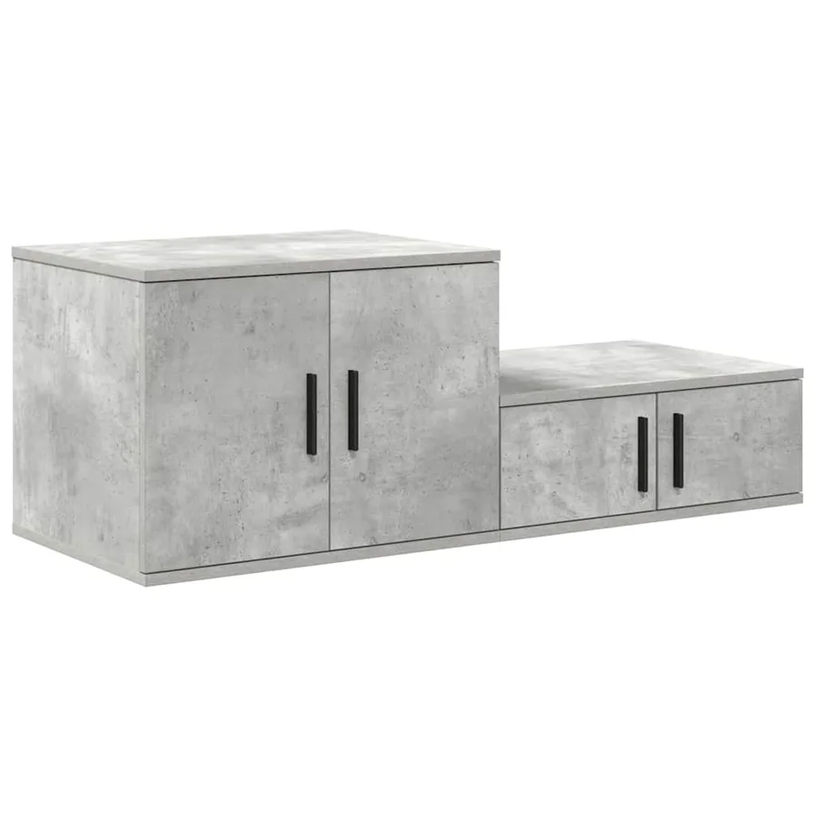 Armoire de rangement 2 pcs Gris béton 103 x 41 x 40 cm - 5