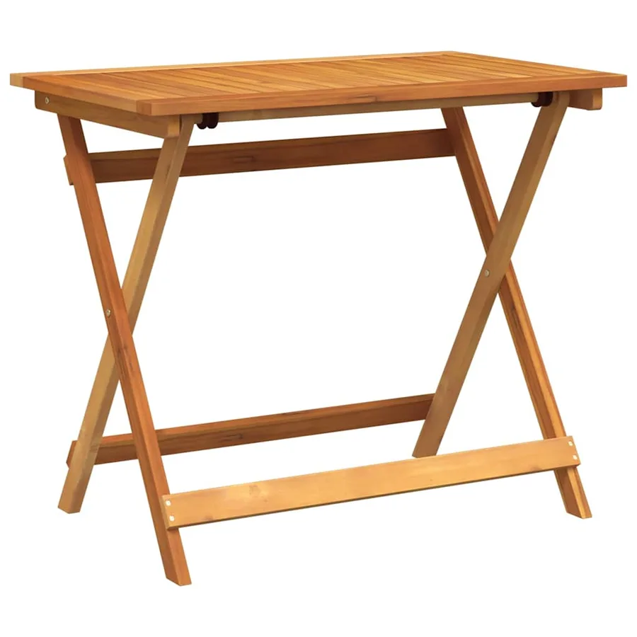 Table de Jardin Marron 90 x 55 x 75 cm Bois d'Acacia Massif - 6