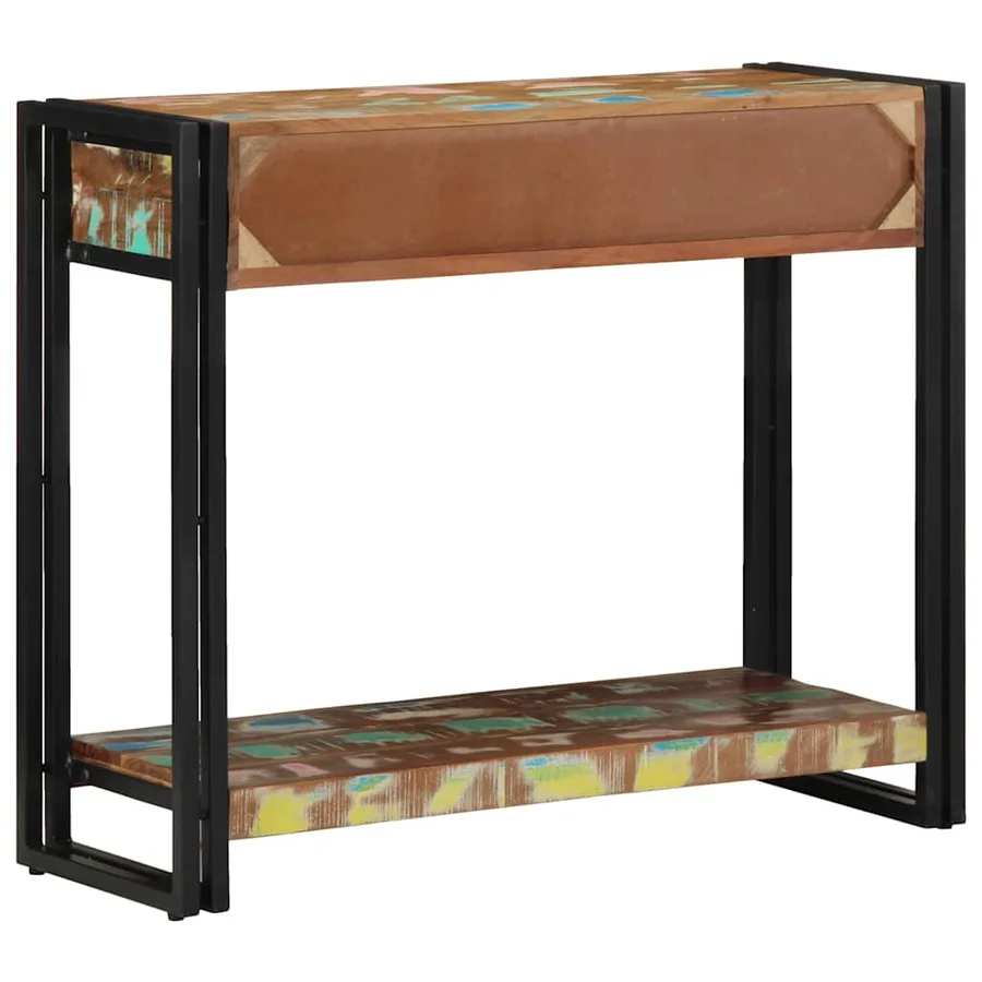 Table console Multicolore 90 x 33 x 75 cm Bois Recyclé Solide - 7