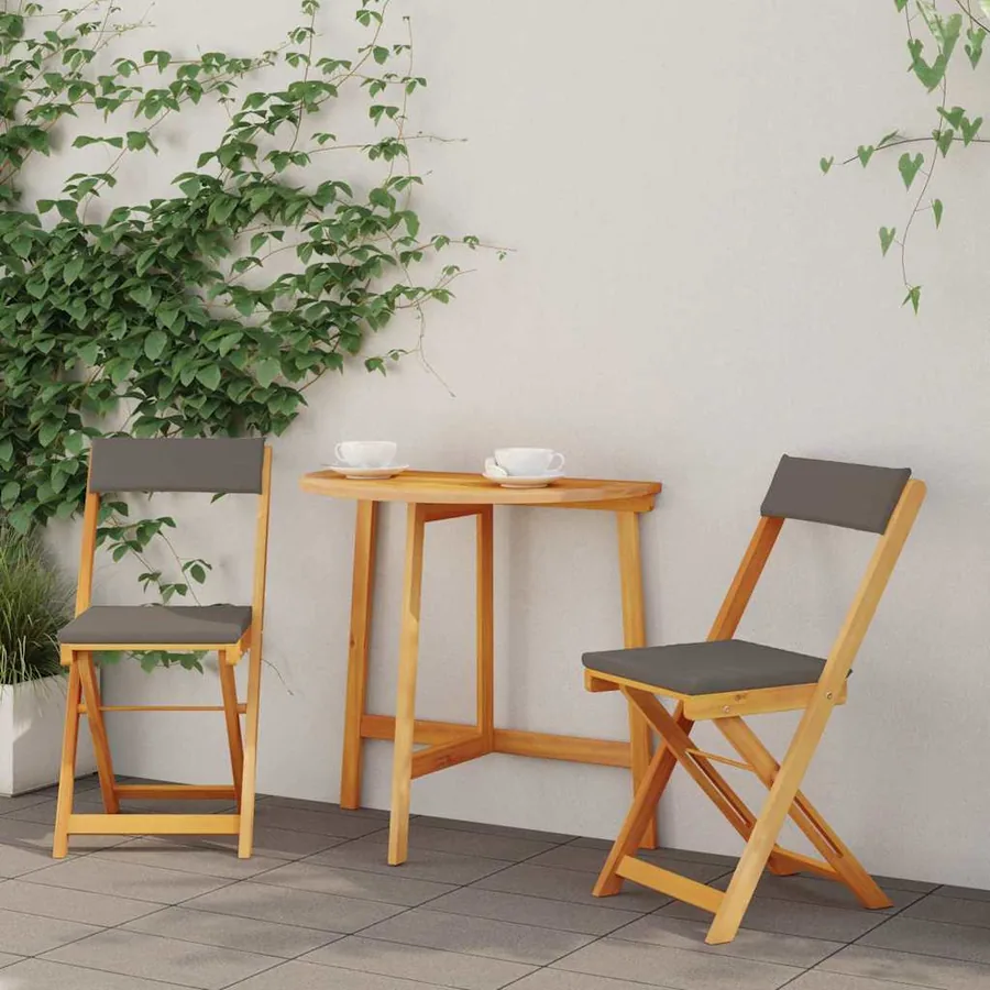 Ensemble bistrot 3 pcs Huile Naturelle Bois d'Acacia Massif