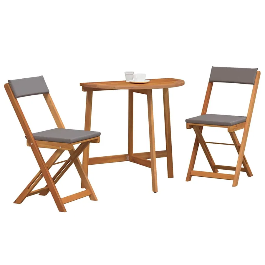 Ensemble bistrot 3 pcs Huile Naturelle Bois d'Acacia Massif - 3
