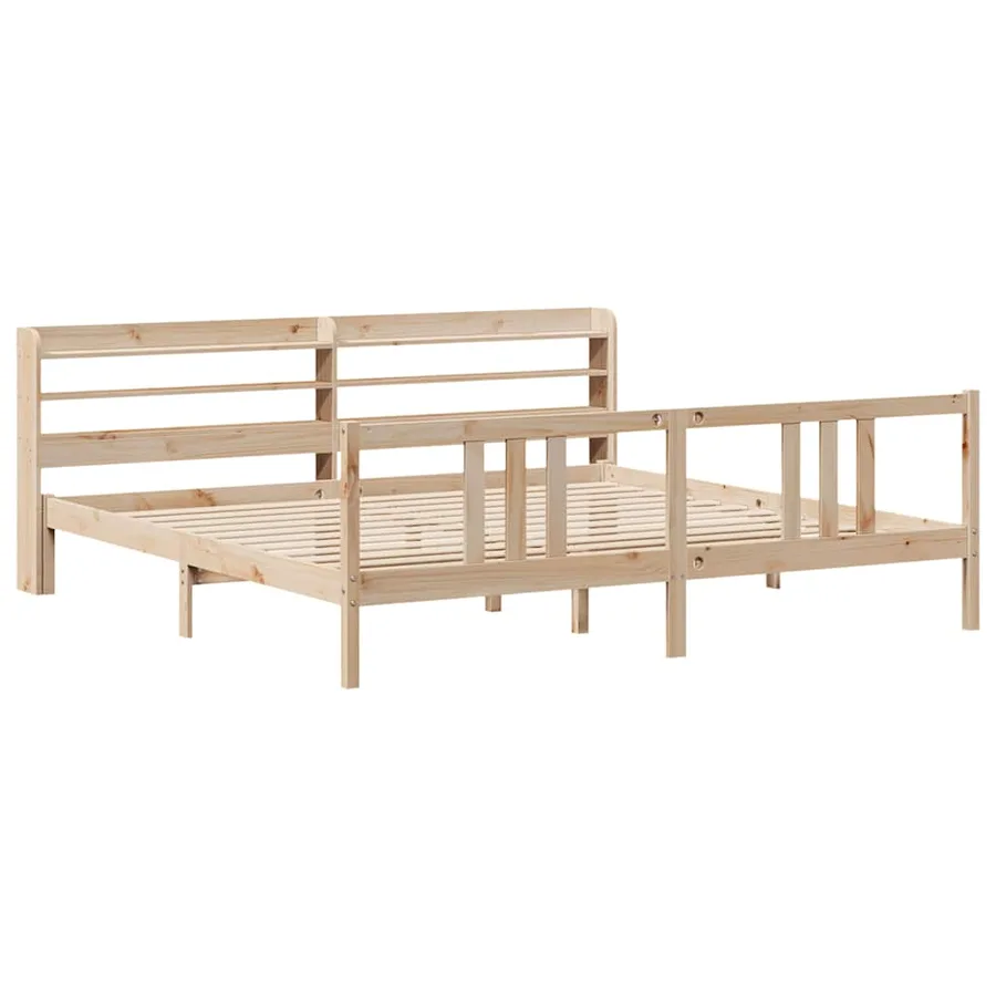 Cadre de lit avec tête de lit sans matelas 200x200 cm - 3