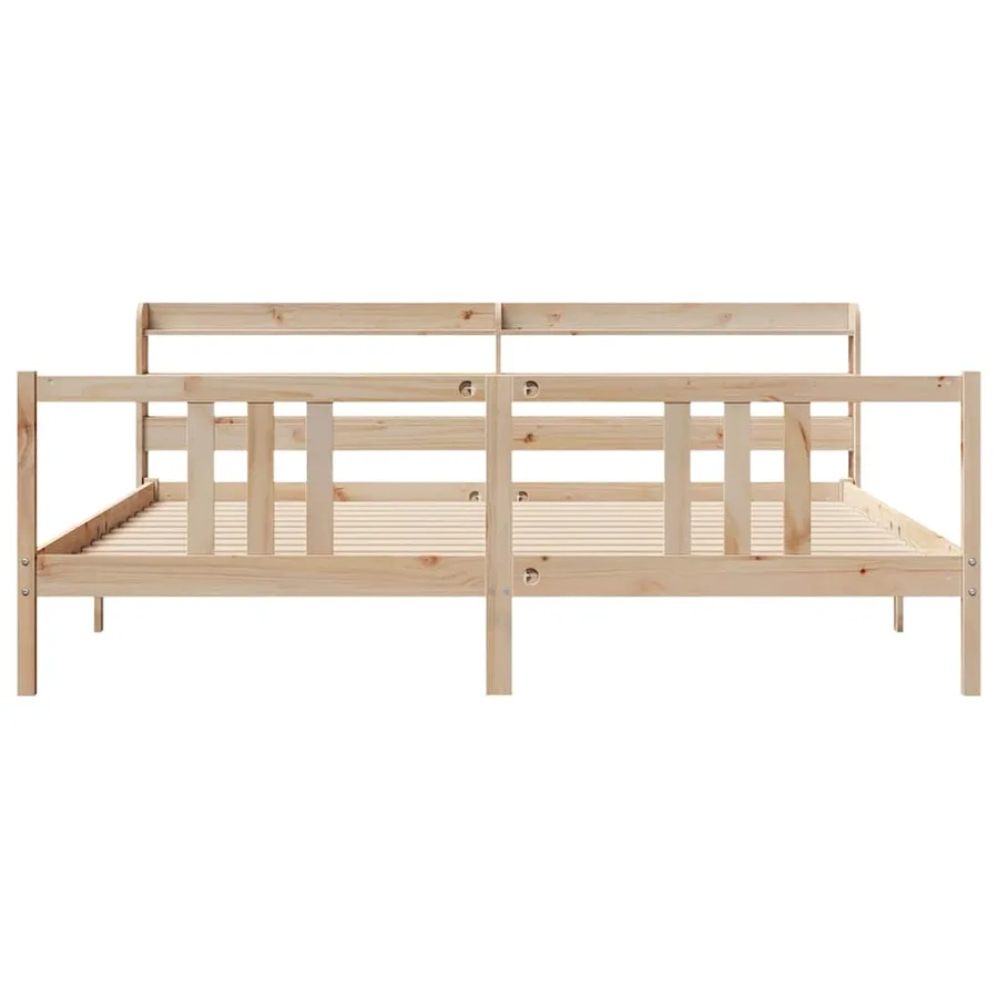 Cadre de lit avec tête de lit sans matelas 200x200 cm - 4