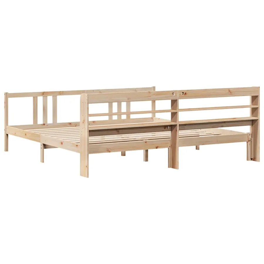 Cadre de lit avec tête de lit sans matelas 200x200 cm - 8
