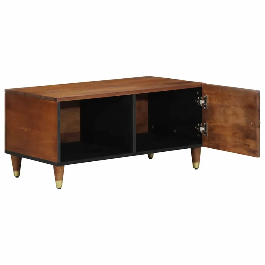Table basse Marron miel 80 x 50 x 40 cm Bois de mangue massif - 2