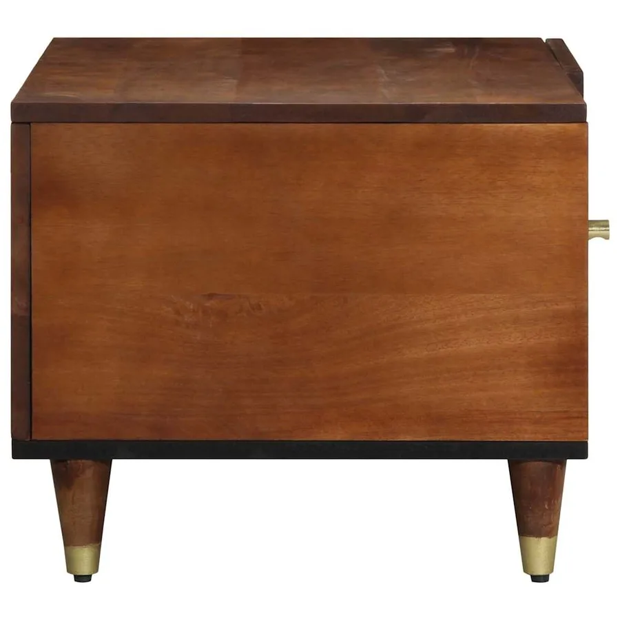 Table basse Marron miel 80 x 50 x 40 cm Bois de mangue massif - 4