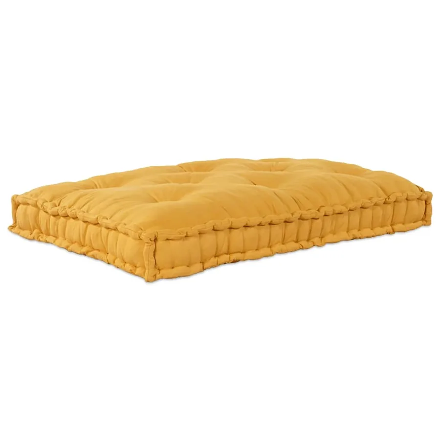 Coussin de canapé sur palette Jaune 120 x 80 x 12 cm Tissu - 2