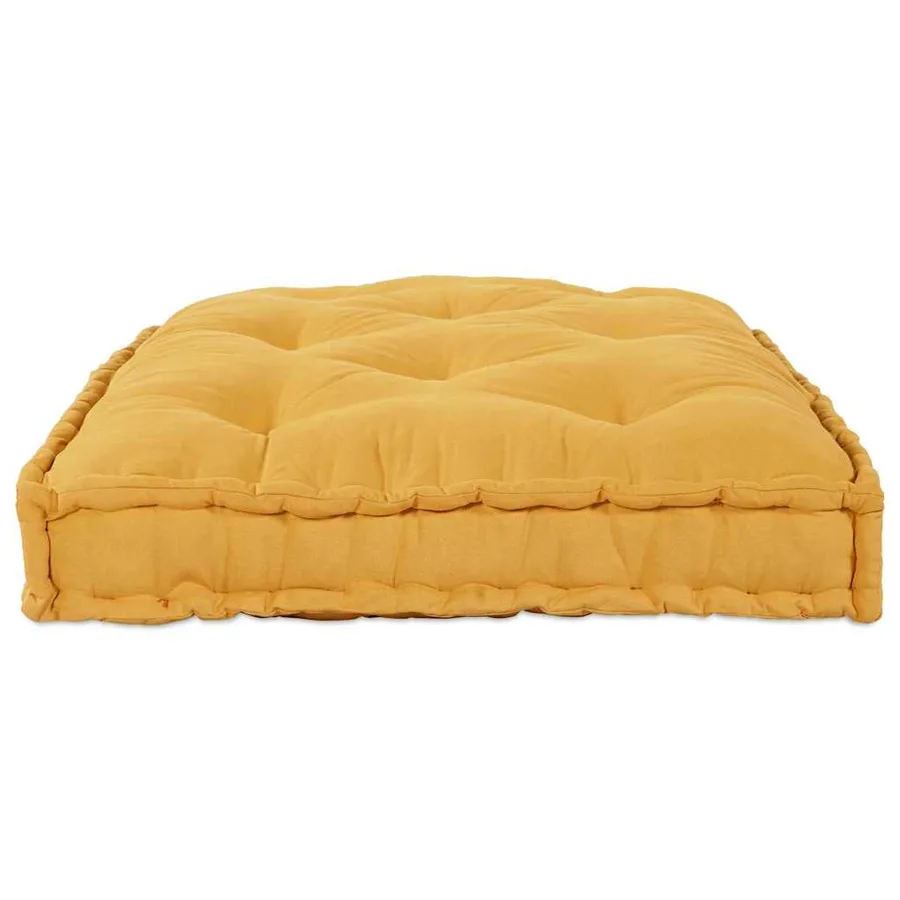Coussin de canapé sur palette Jaune 120 x 80 x 12 cm Tissu - 5