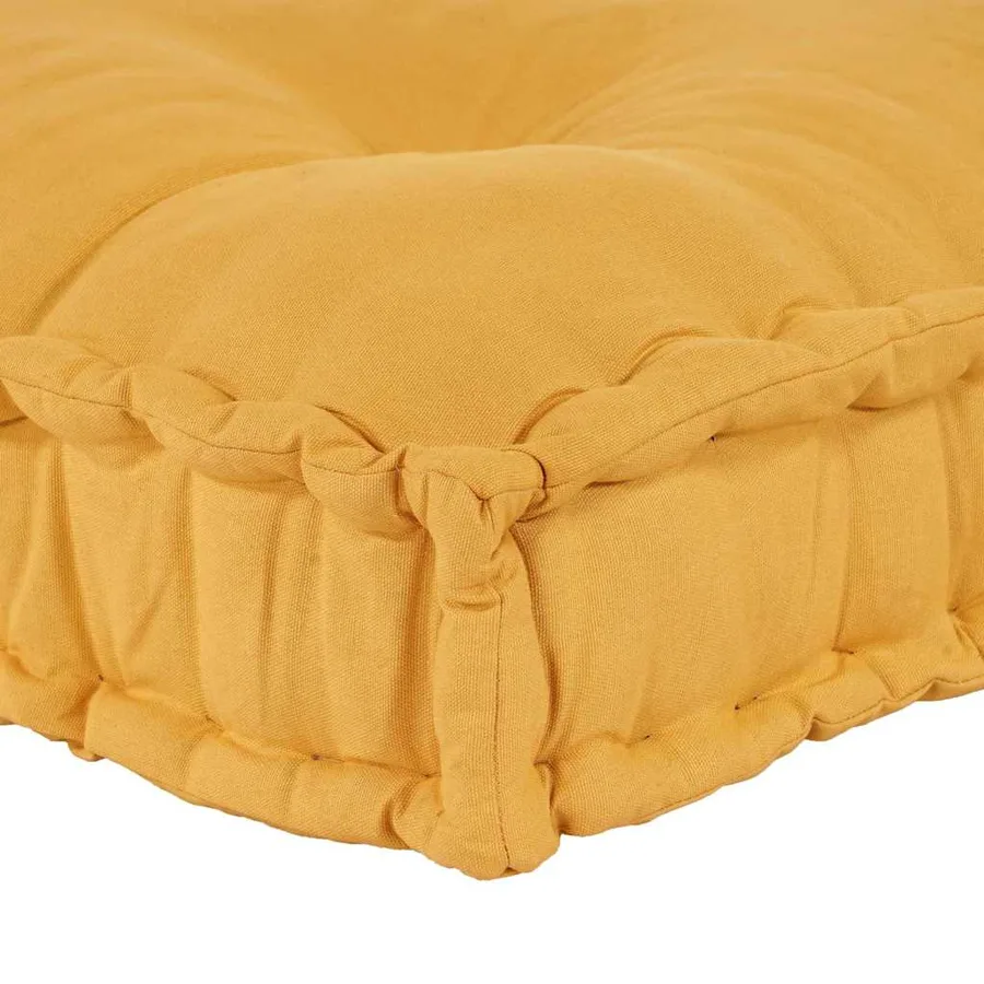 Coussin de canapé sur palette Jaune 120 x 80 x 12 cm Tissu - 6