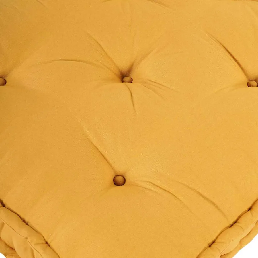 Coussin de canapé sur palette Jaune 120 x 80 x 12 cm Tissu - 7