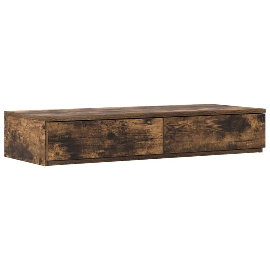 Cadre de lit avec rangement Chêne fumé 80 cm Bois d'ingénierie - 6