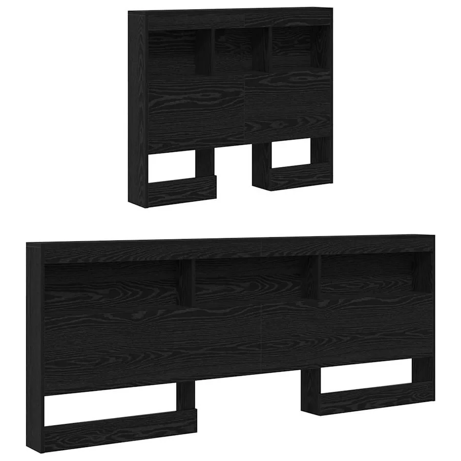 Tête de lit de rangement Chêne noir 90 cm Bois d'ingénierie - 5