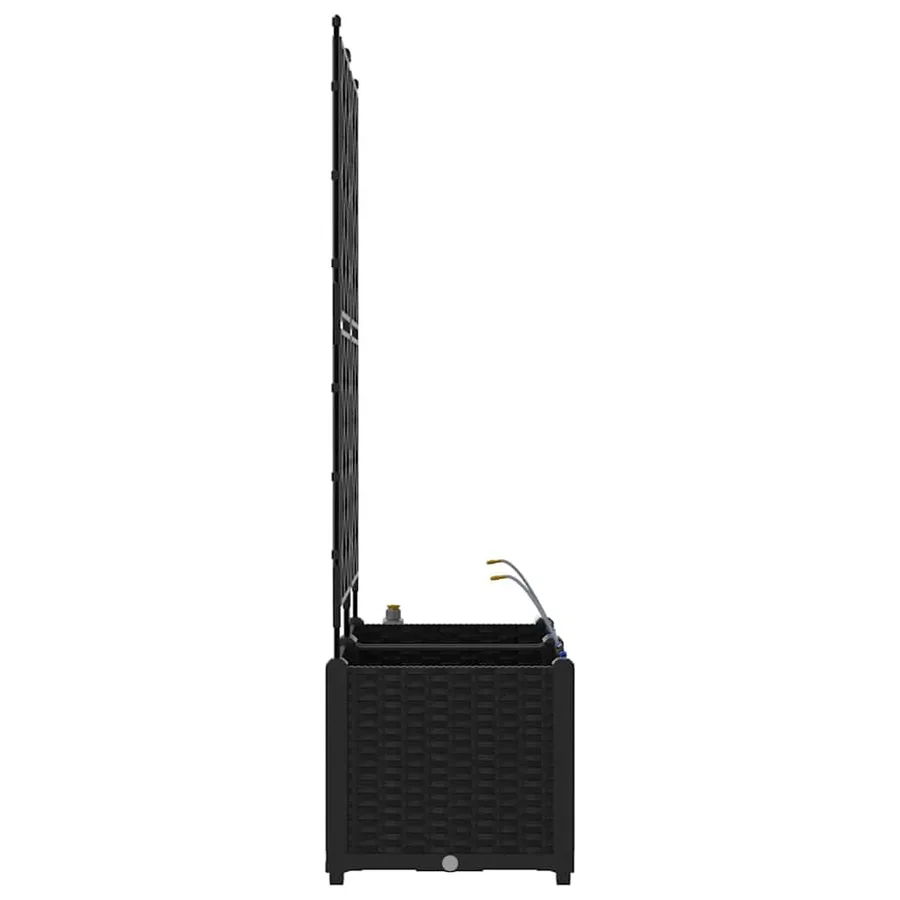 Cache-pot de jardin 2 pc Noir 80 x 40 x 142 cm PP - 7