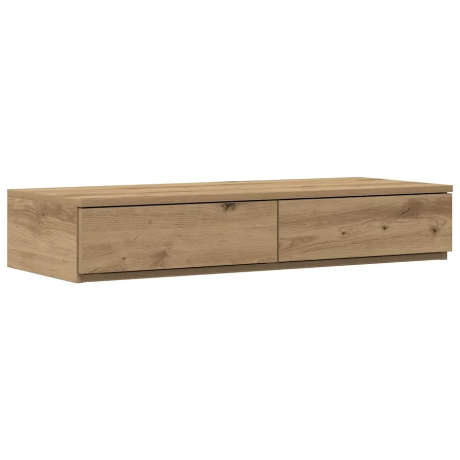 Cadre de lit avec rangement avec tiroir Chêne artisanal 90 cm - 6