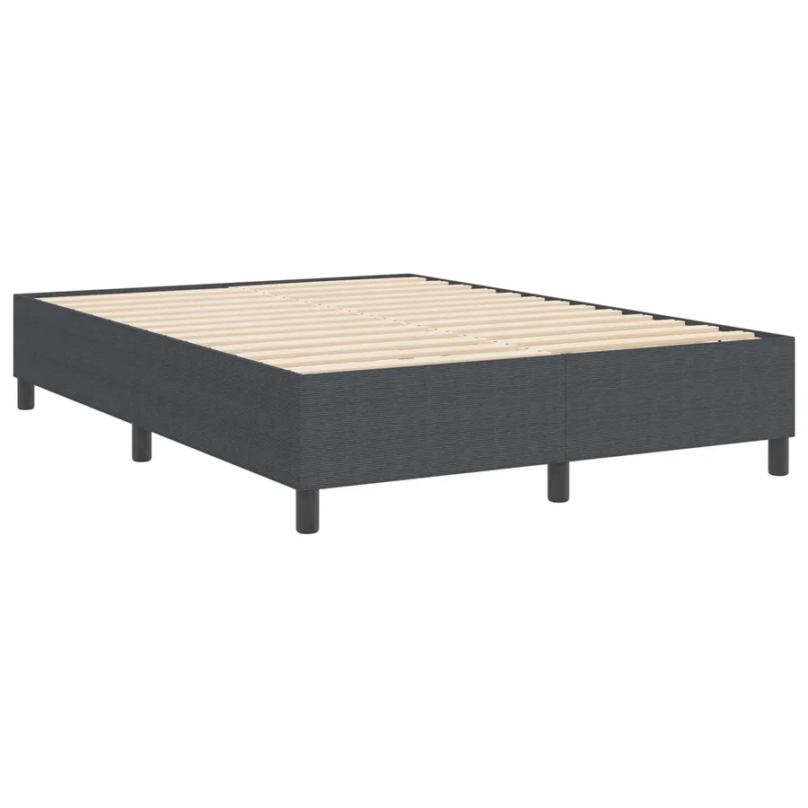 Cadre de lit plateforme Gris foncé 140 x 200 cm - 7