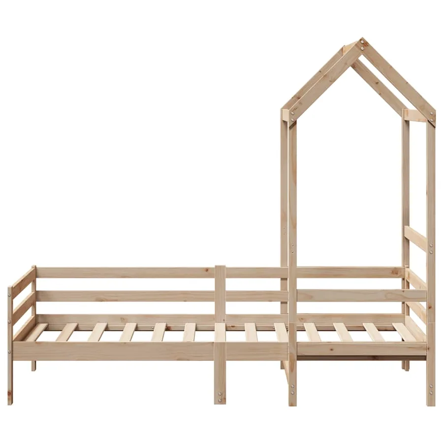 Lit de jour avec toit sans matelas 80x200 cm bois massif - 6