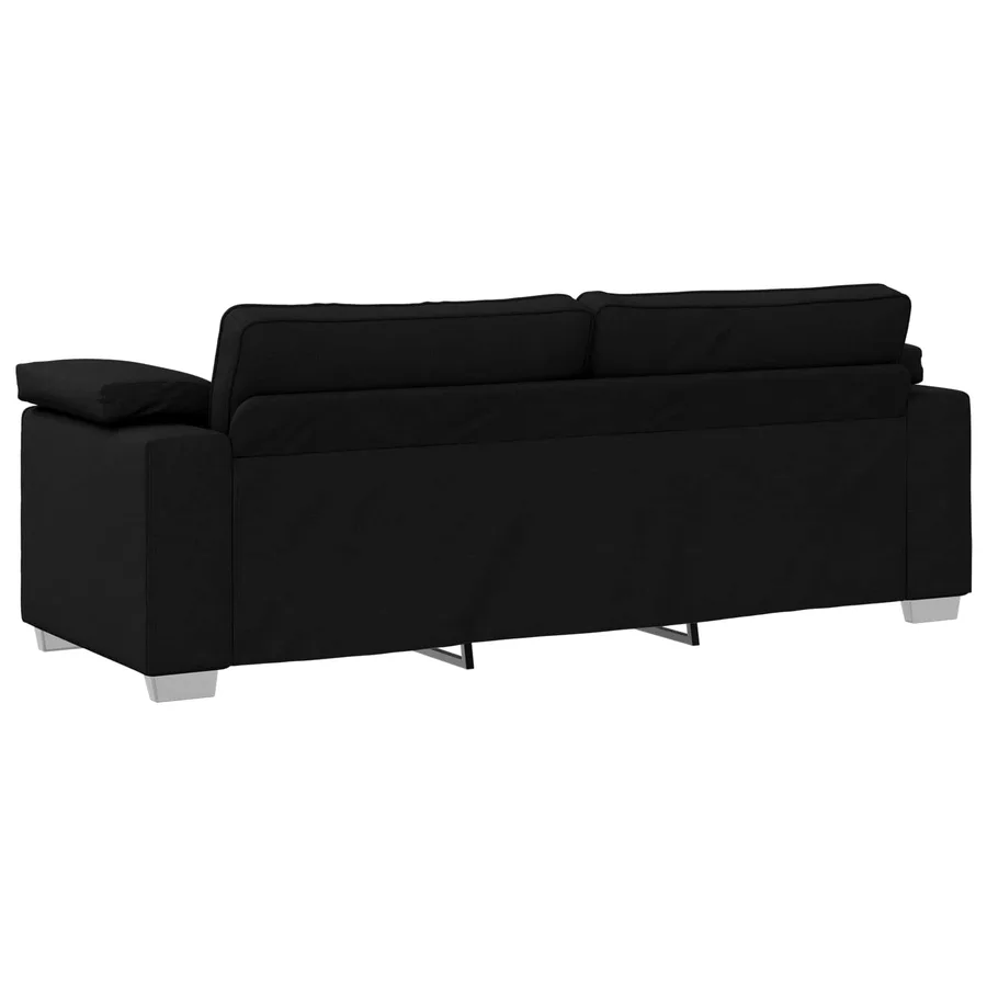 Canapé 2 pcs Noir 219 x 80 x 82 cm tissu - 7