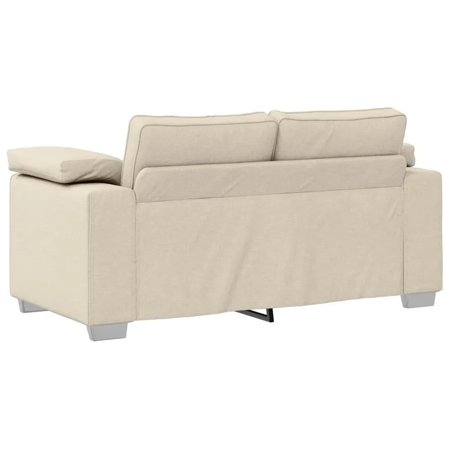 Sofa 2 places Beige 160 cm Tissu en lin mélangé - 4