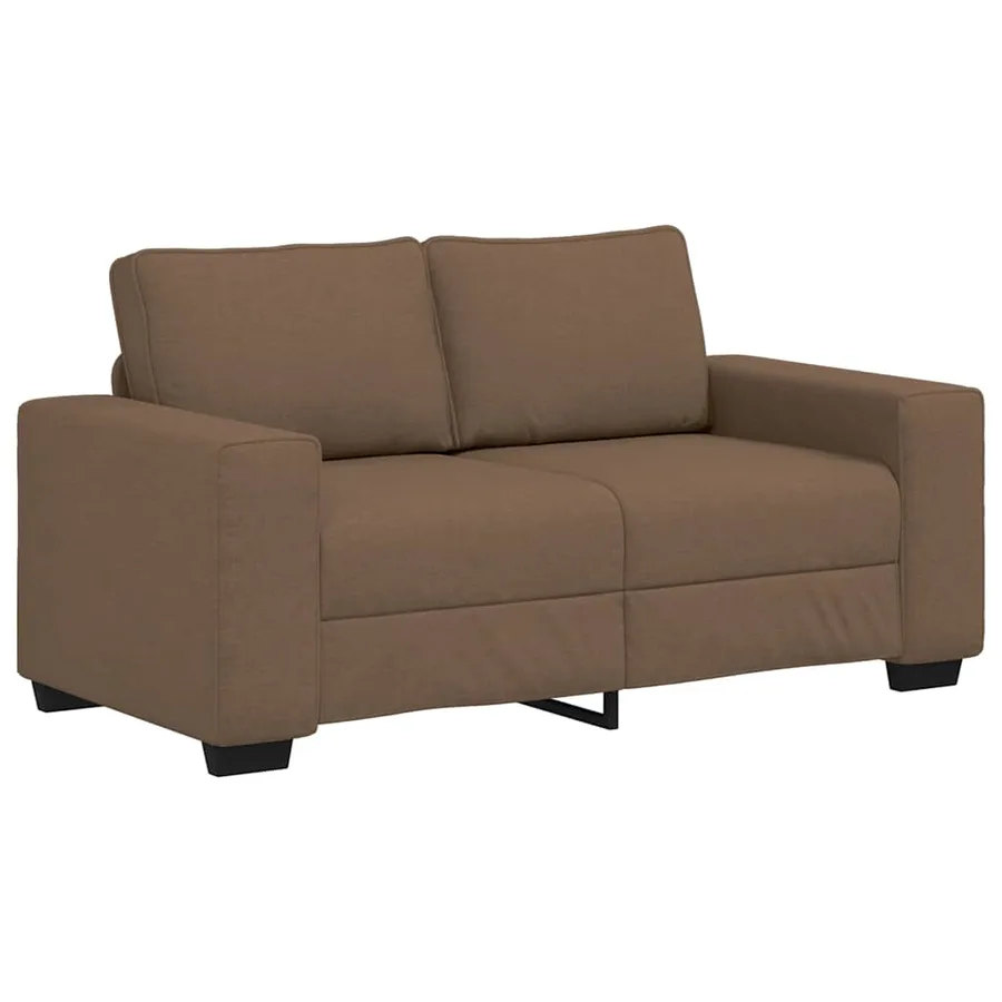 Canapé 2 places marron 160x77x82 cm en tissu - 2
