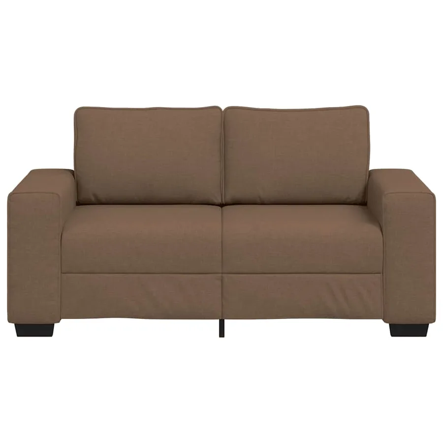Canapé 2 places marron 160x77x82 cm en tissu - 4