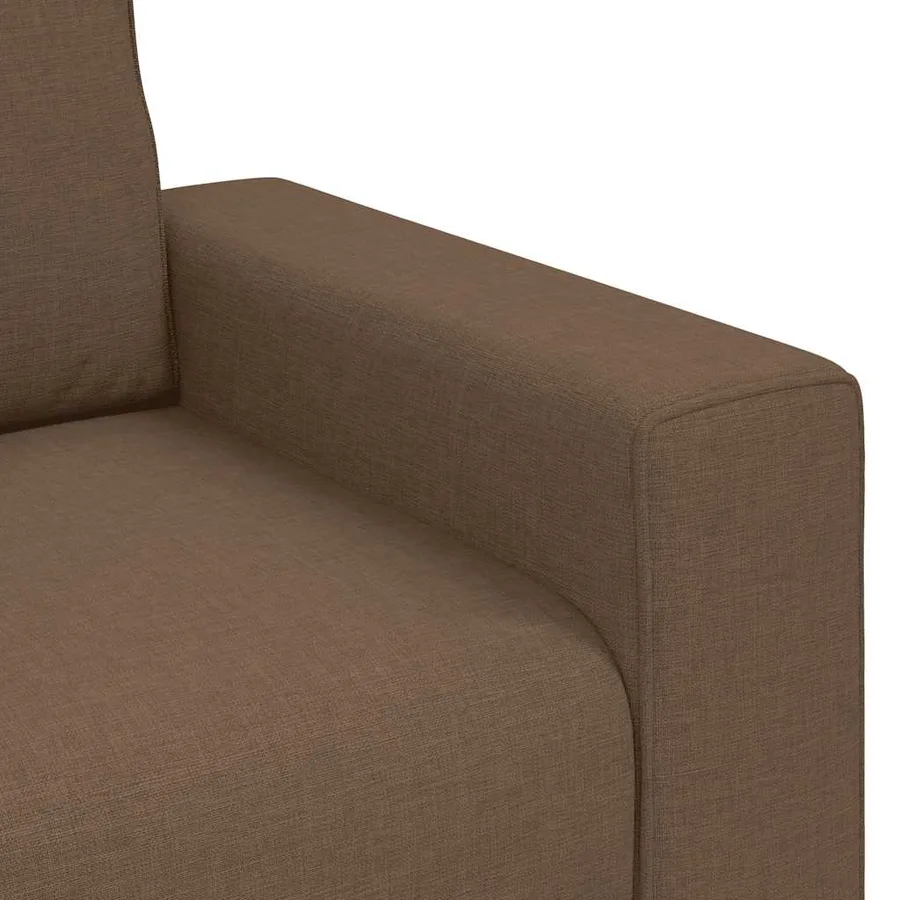 Canapé 2 places marron 160x77x82 cm en tissu - 7