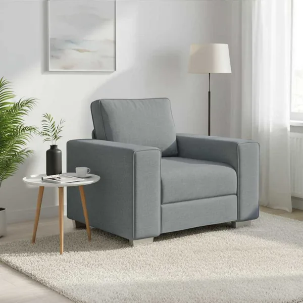 Fauteuil Gris clair 100 cm tissu