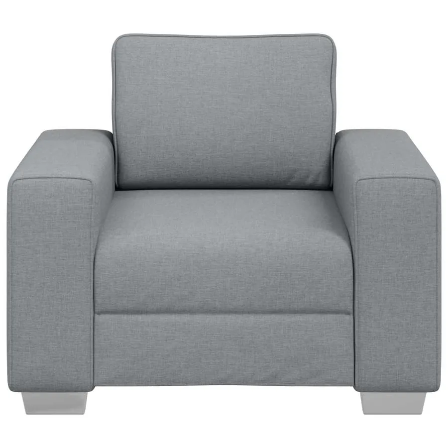 Fauteuil Gris clair 100 cm tissu - 4