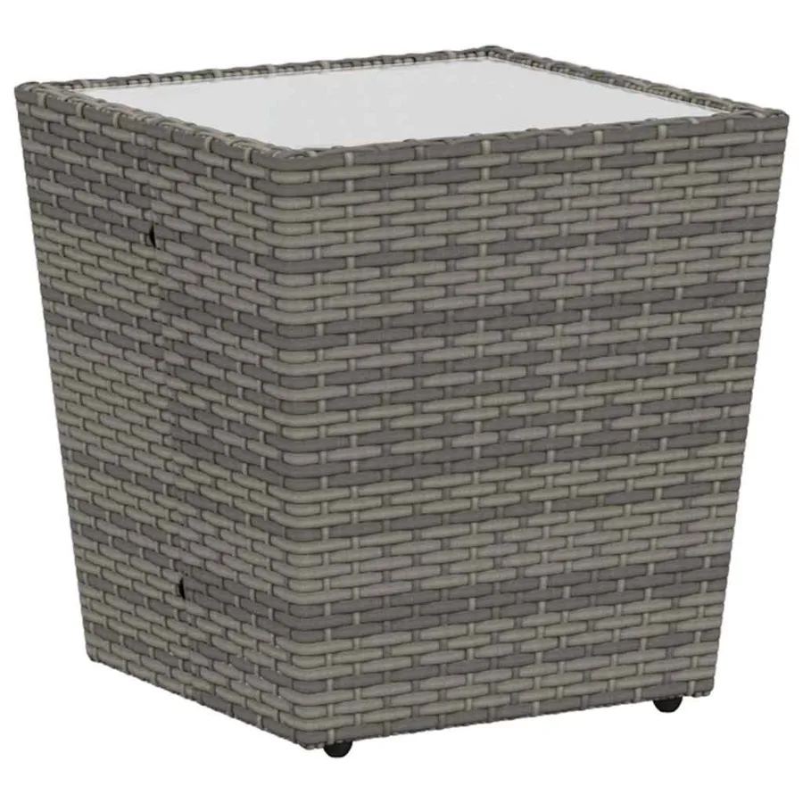 Ensemble bistro de jardin 3 pcs Gris polyrotin - 5