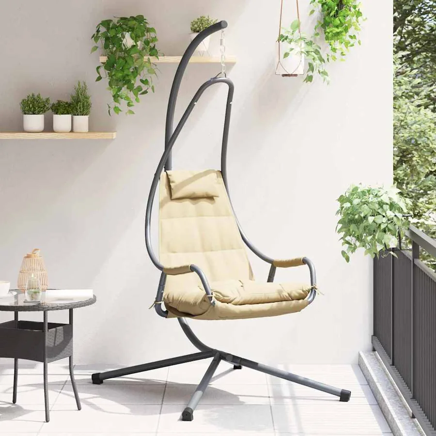 Chaise suspendue Beige 94 x 107 x 196,5 cm Acier