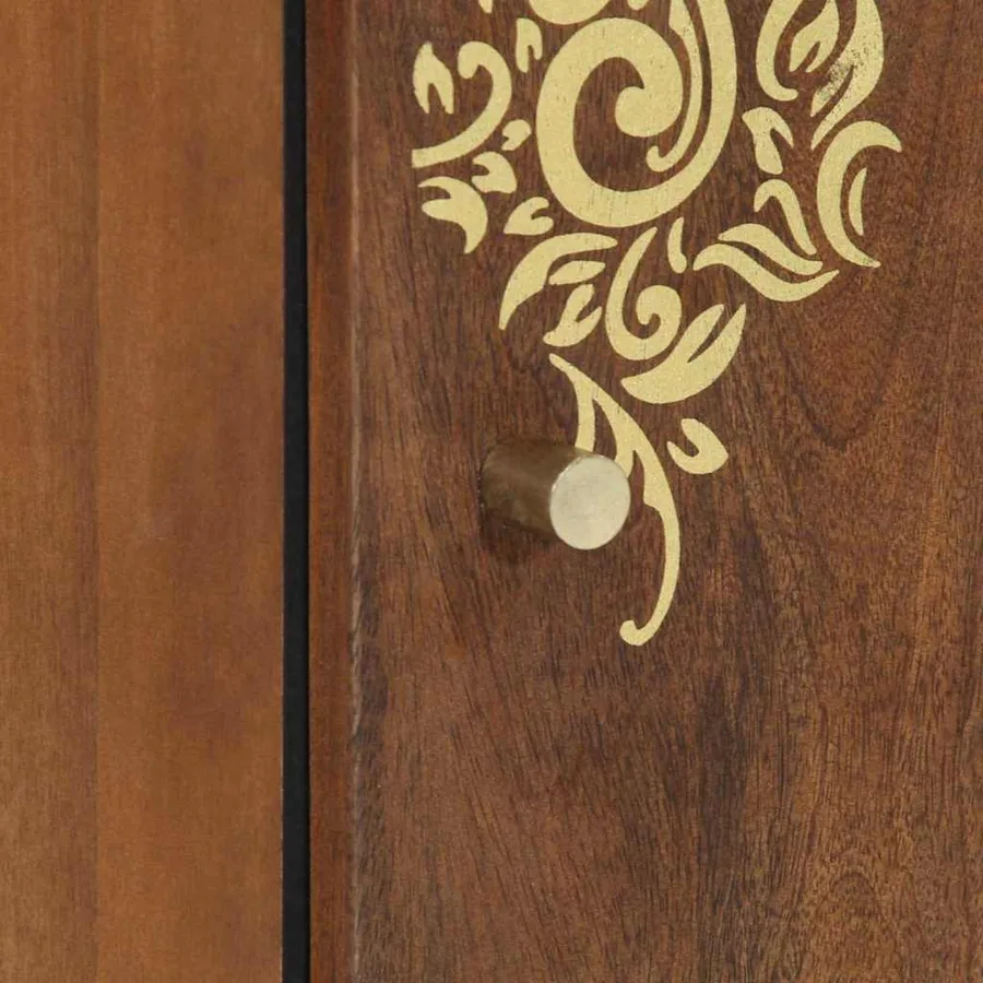 Meuble mural Marron miel 38 x 33 x 48 cm Bois de mangue massif - 7