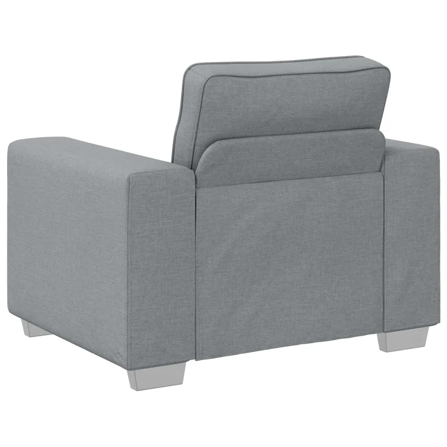 Canapé 3 pcs Gris clair 219 x 80 x 82 cm Tissu en lin mélangé - 7