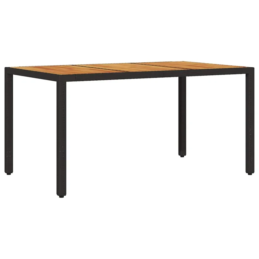 Ensemble de salle à manger pour jardin 5 pcs Noir polyrotin - 5