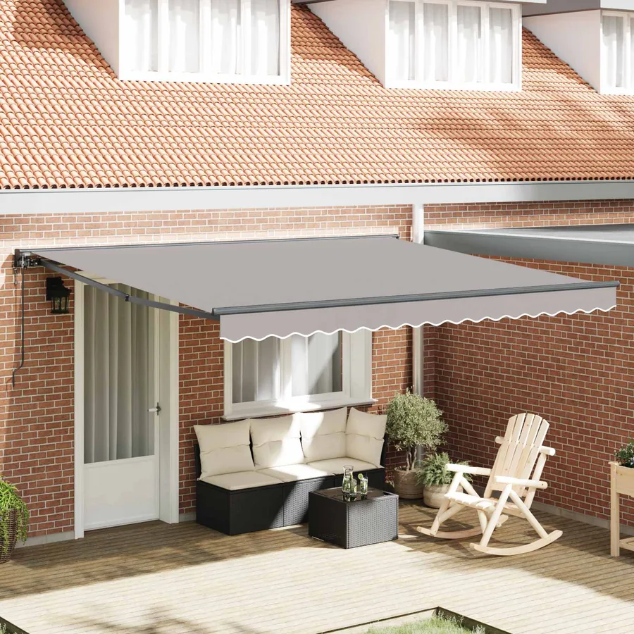 Cadre d'auvent Gris clair 400 × 300 cm