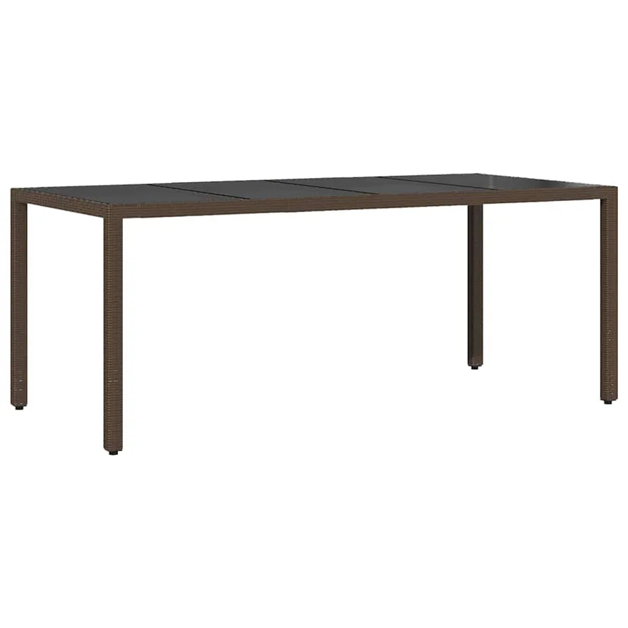 Ensemble de salle à manger pour jardin 7 pcs Marron polyrotin - 5