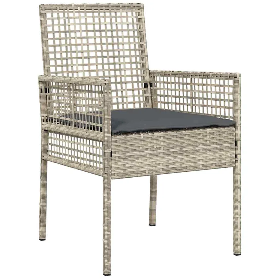 Ensemble de salle à manger pour jardin 5 pcs Gris clair - 6