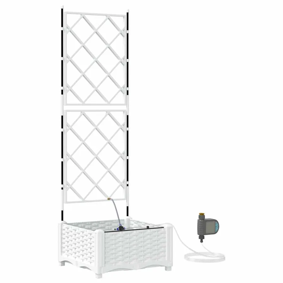 Cache-pot de jardin Blanc 40 x 40 x 126 cm PP - 2