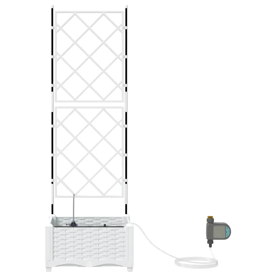 Cache-pot de jardin Blanc 40 x 40 x 126 cm PP - 6
