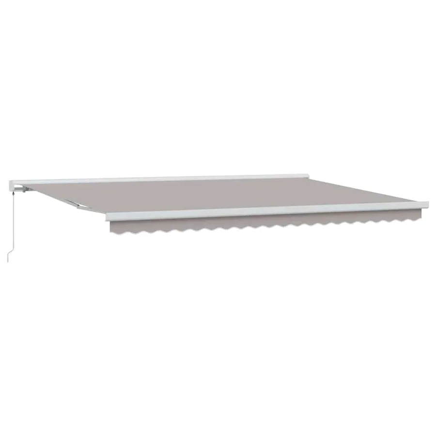 Auvent rétractable Gris clair 500 × 300 cm Toile et Aluminium - 2