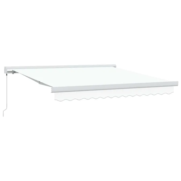 Auvent rétractable Blanc 300 x 250 cm Toile et Aluminium