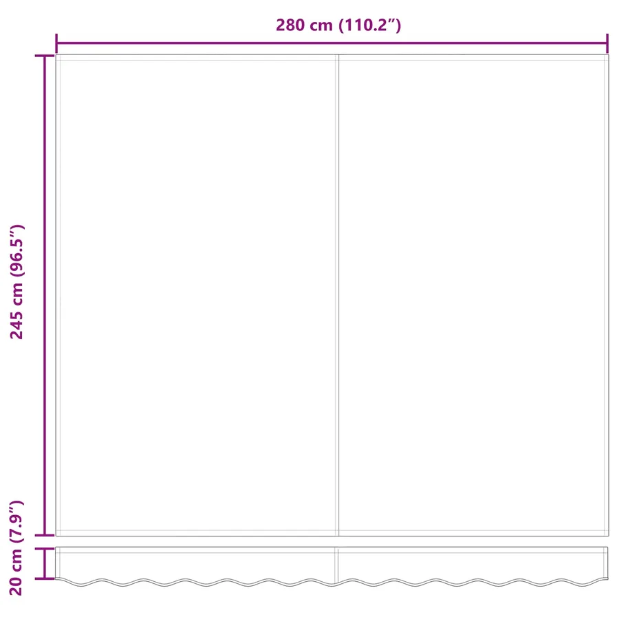 Auvent rétractable Blanc 300 x 250 cm Polyester - 16