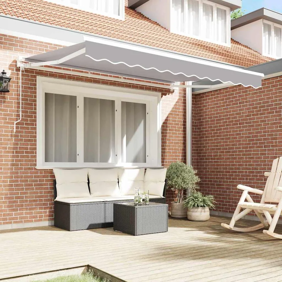 Cadre d'auvent Gris clair 350 x 200 cm - 3