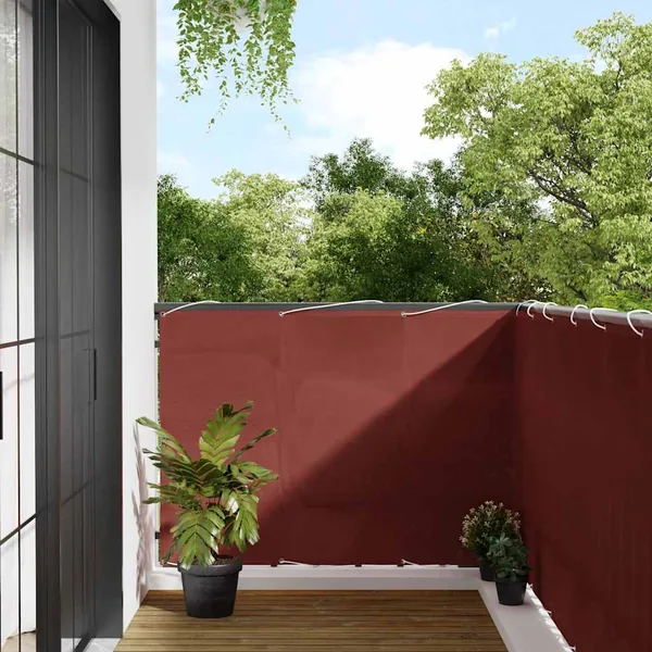 Paravent de balcon couleur terre cuite 120 x 800 cm 100 % polyester Oxford