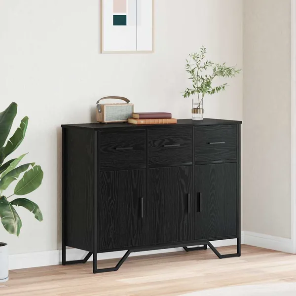 Buffet avec tiroir Chêne noir 97 x 32,5 x 74,5 cm