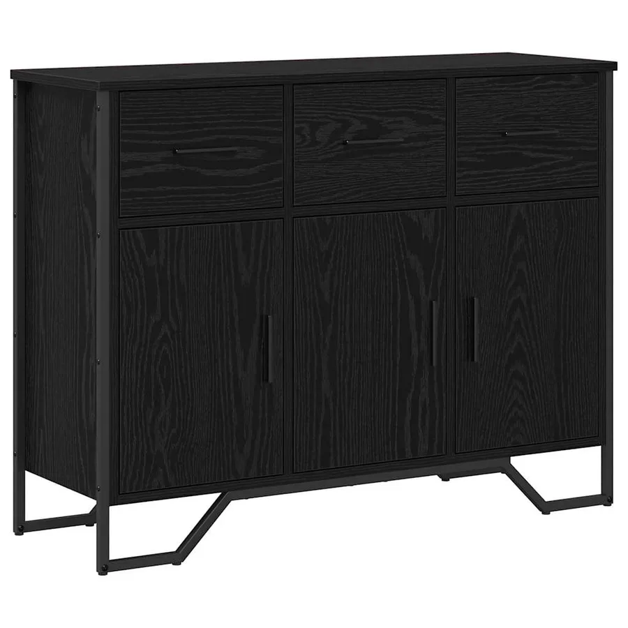 Buffet avec tiroir Chêne noir 97 x 32,5 x 74,5 cm - 2