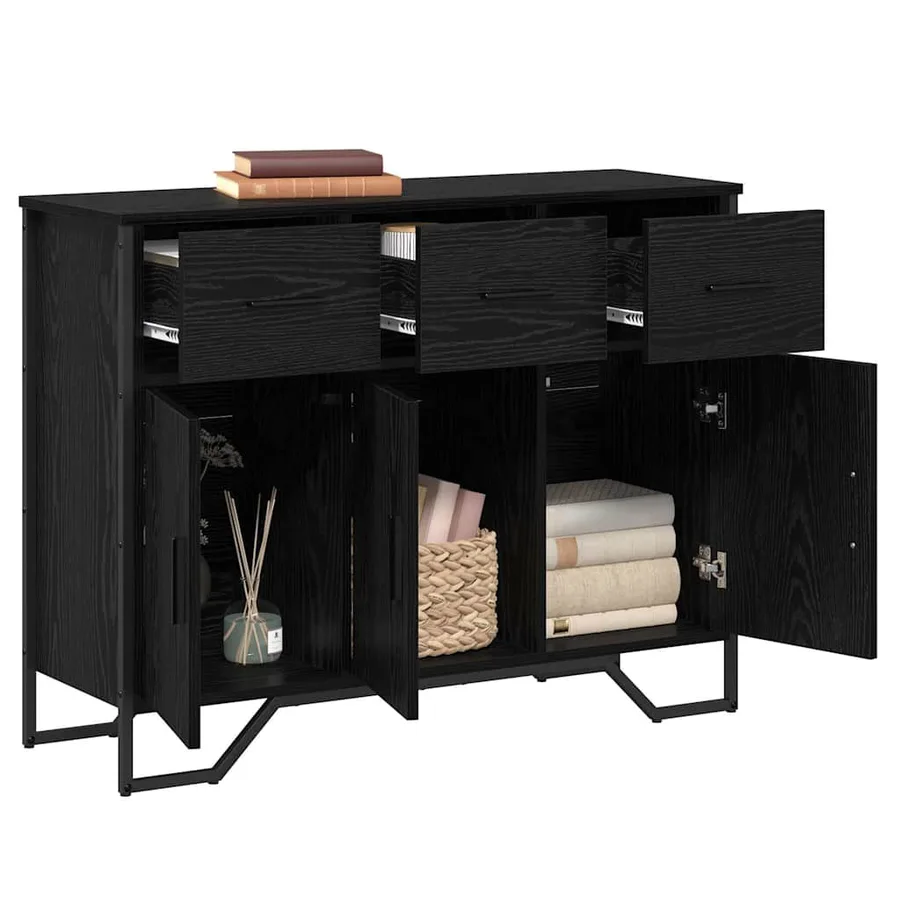 Buffet avec tiroir Chêne noir 97 x 32,5 x 74,5 cm - 3