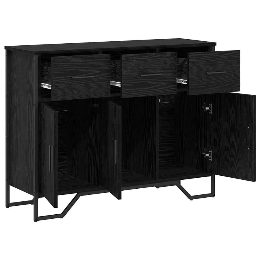 Buffet avec tiroir Chêne noir 97 x 32,5 x 74,5 cm - 5