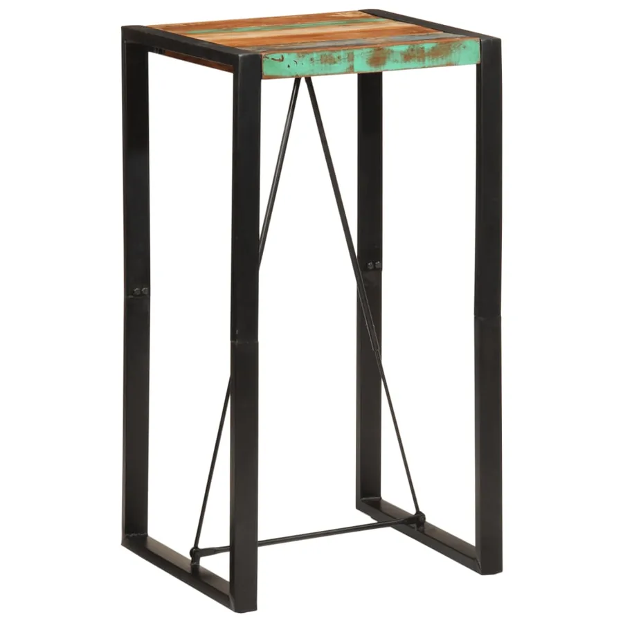 Table de bar 60x55x110 cm bois massif de récupération
